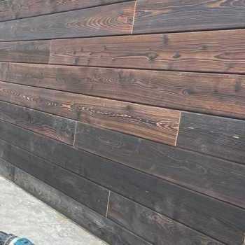 Rivestimento in legno orizzontale Shou Sugi Ban per facciate